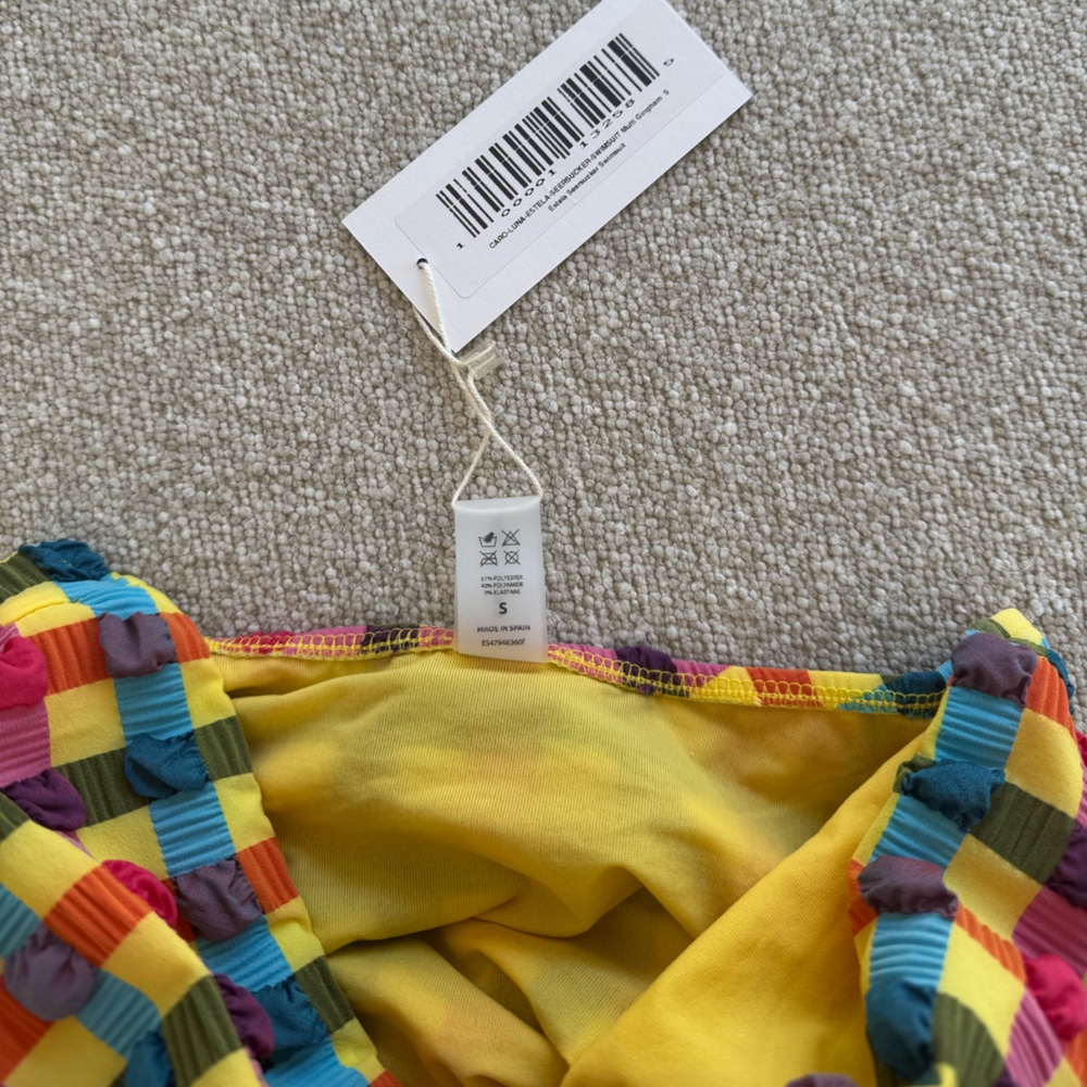 NWT CARO LUNA ESTELA SEER SUCKER SWIMSUIT-SIZE SMALL - Picture 6 of 7